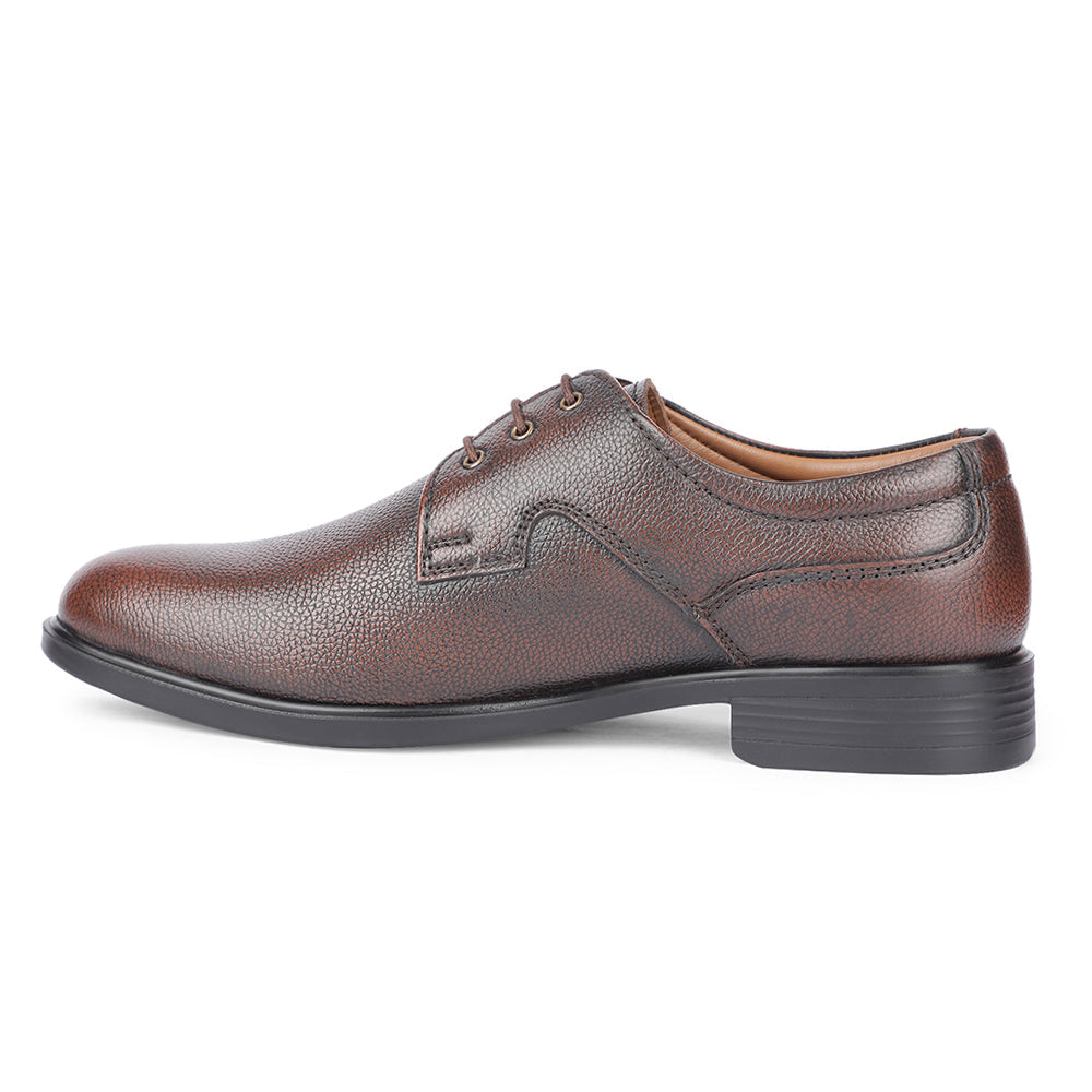 Healers Formal Brown Lacing Derby Shoes For Men S21-5 By Liberty