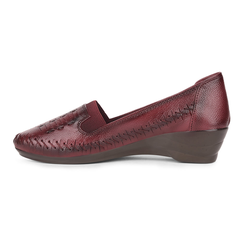 Healers By Liberty TLO-23 Casual Ballerina Shoes For Women - Cherry