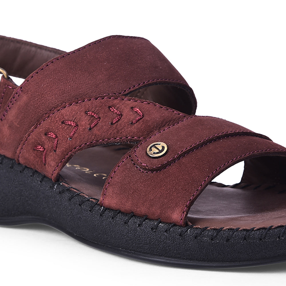 Healers Casual Maroon Sandal For Women J332-9 By Liberty