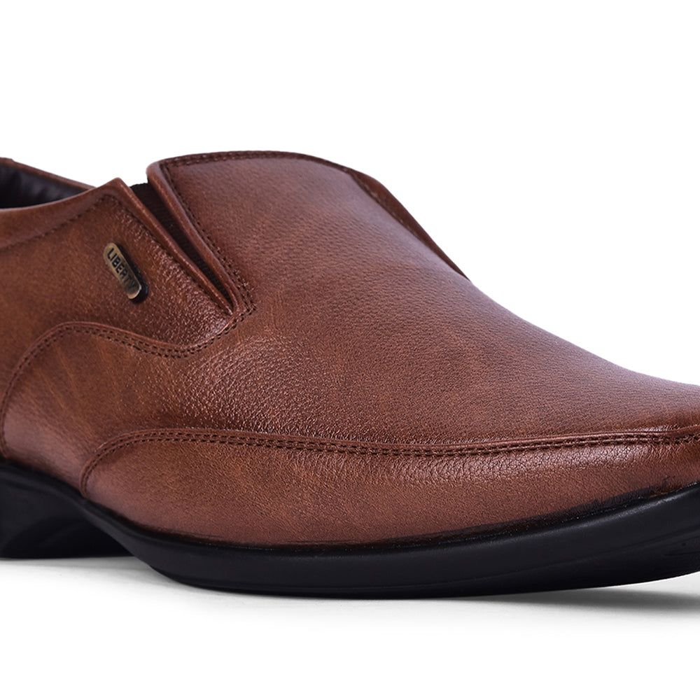 Fortune Tan Formal Slip-on Shoes HOL-132E By Liberty