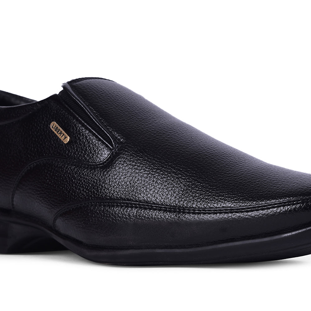 Fortune Black Formal Slip-on Shoes HOL-132E By Liberty