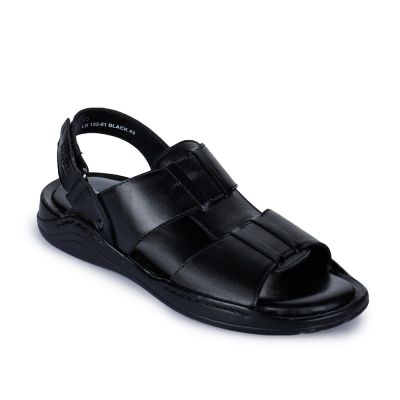 Buy Mochi Black Leather Formal Sandals for Men at Best Price @ Tata CLiQ