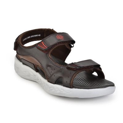 Buy Maroon Flat Sandals for Women by LIBERTY Online | Ajio.com